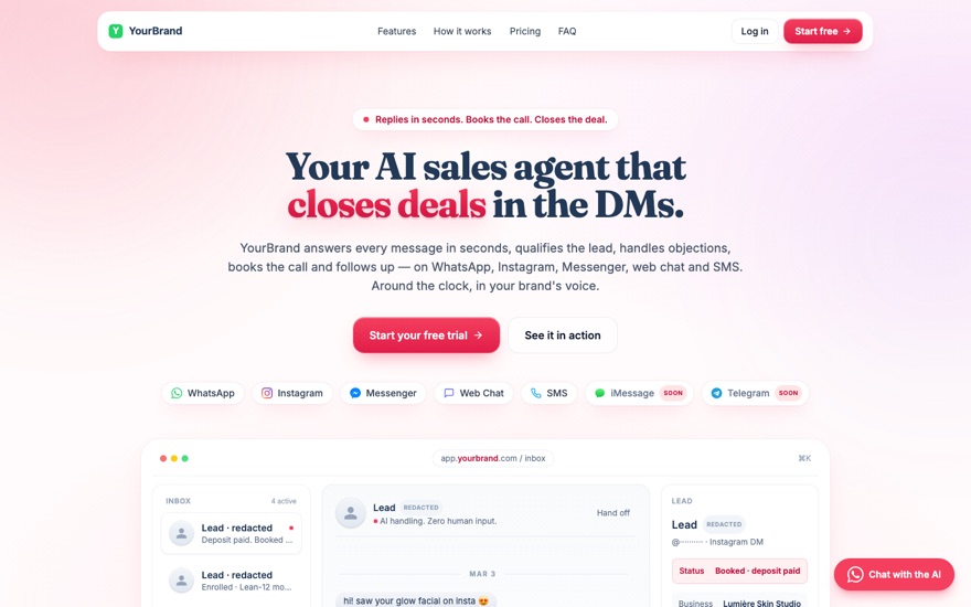 The home page in the Bloom look