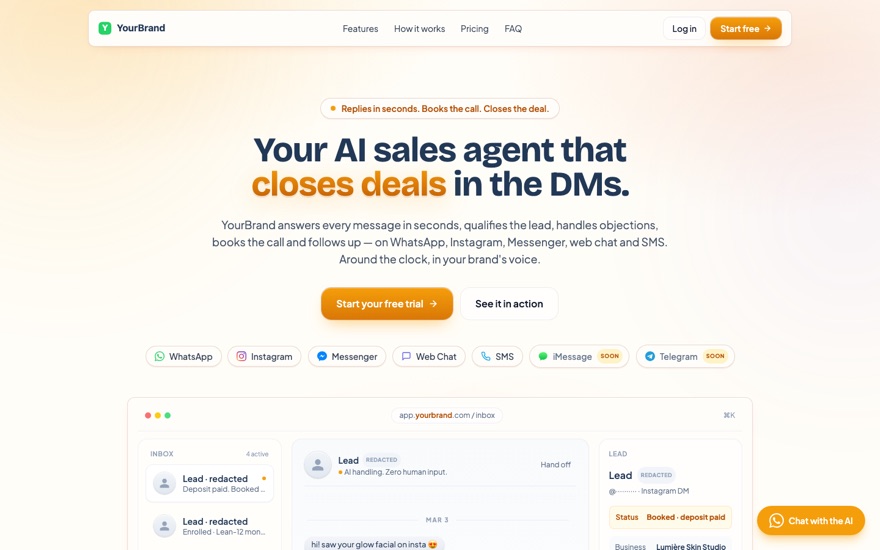 The home page in the Ember look